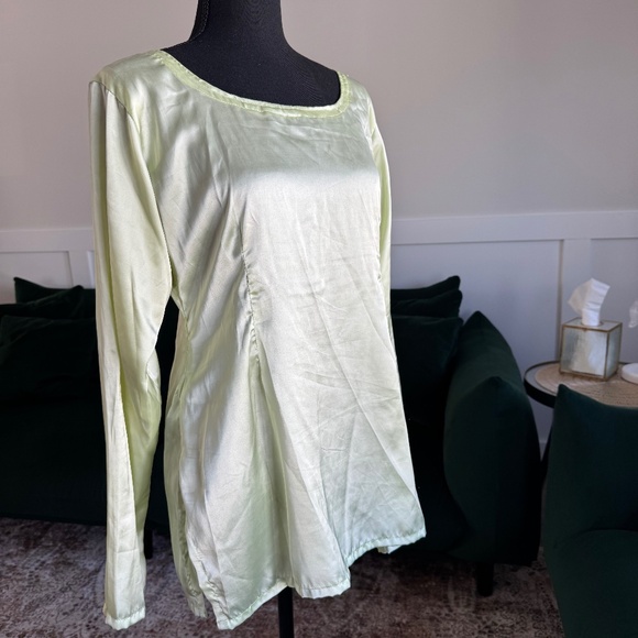 Light Green Indian Net Gown Overlay - Picture 7 of 9